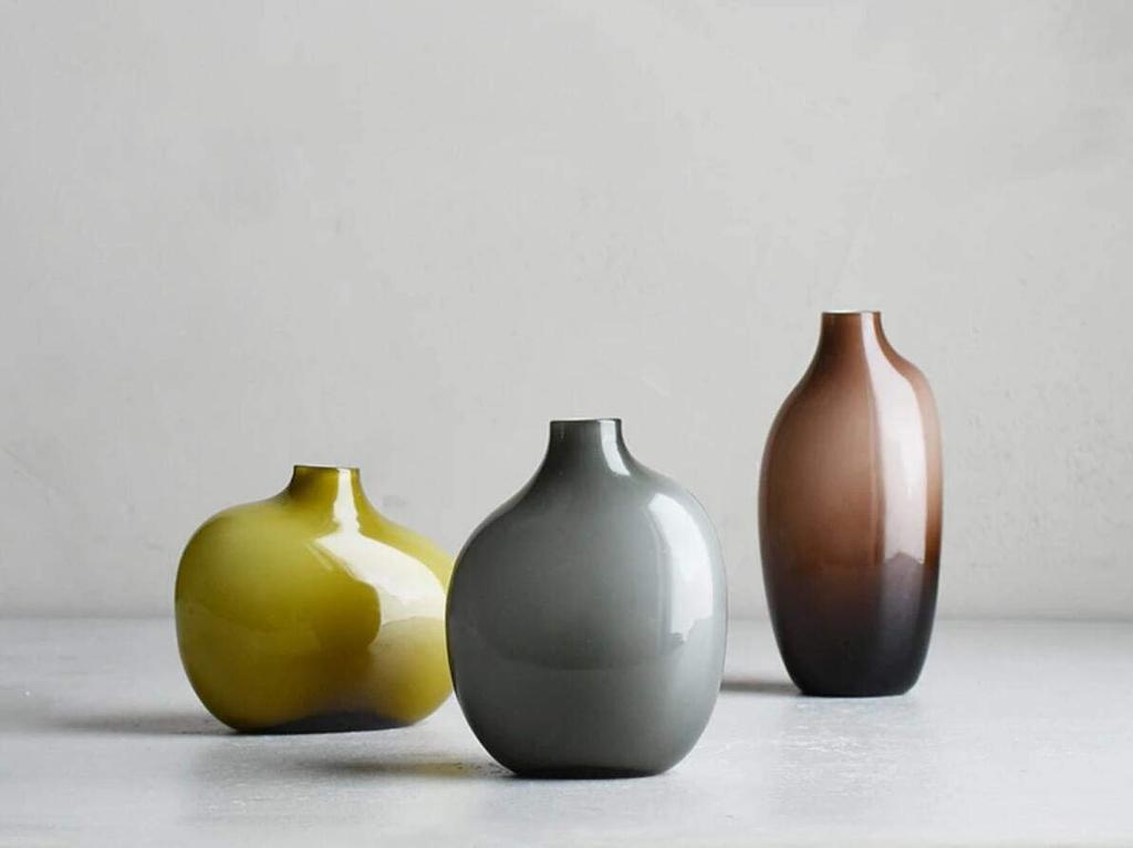 Kinto Flower Base Green W90 X D60 X H110mm SACCO Glass 02 26053