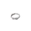 925 Silver-Plated Irregular Plain Ring for Women - Korean Simple & Trendy Design, Non-Fading