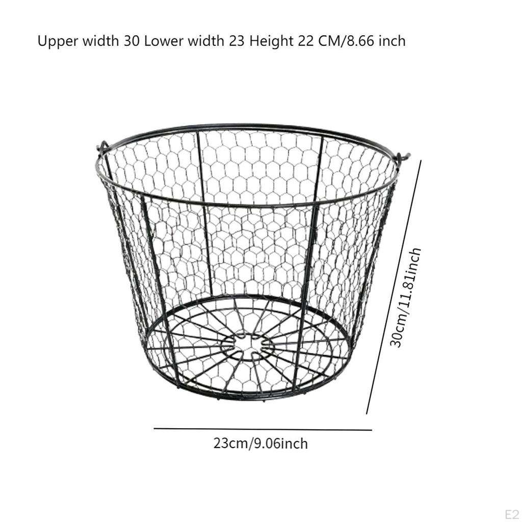 Metal Wire Golf Ball Holder Premium Lightweight Bucket Basket Container for