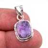Подвеска из натурального драгоценного камня чароит, ручная работа, из цельного серебра 925 пробы, 1,25'' h0f28