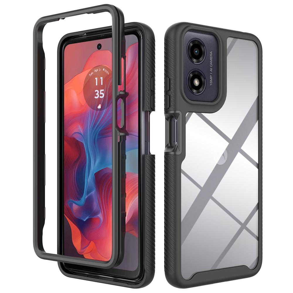 Чехол для Motorola Moto E14 4G/G24 4G/G04 4G/G04s 4G, противоударный, 2-в-1, из ПК+ТПУ, чехол для телефона