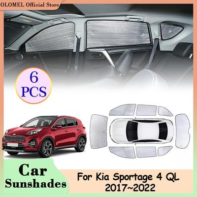 Автомобильные солнцезащитные шторки для Kia Sportage 4 QL GT-Line 2017~2025 Задние боковые козырьки Полное покрытие Шторки на лобовое стекло Аксессуары