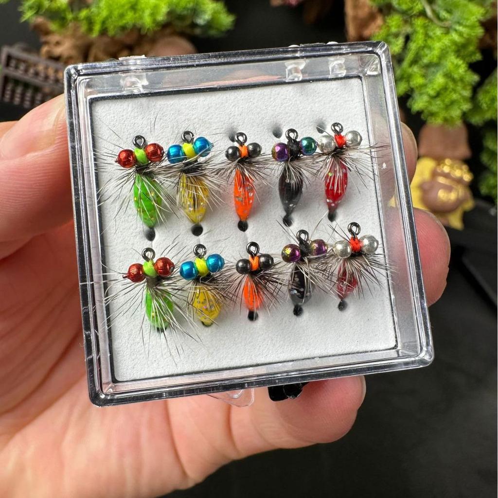 Прозрачная пластиковая коробка для приманок из насекомых Luya с ящиком для хранения крючков для ловли рыбы нахлыстом.