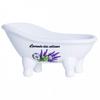 [A2834] - Ceramic Soap Dish 'Lavande Des Collines' White Purple - 14x7. 5 Cm