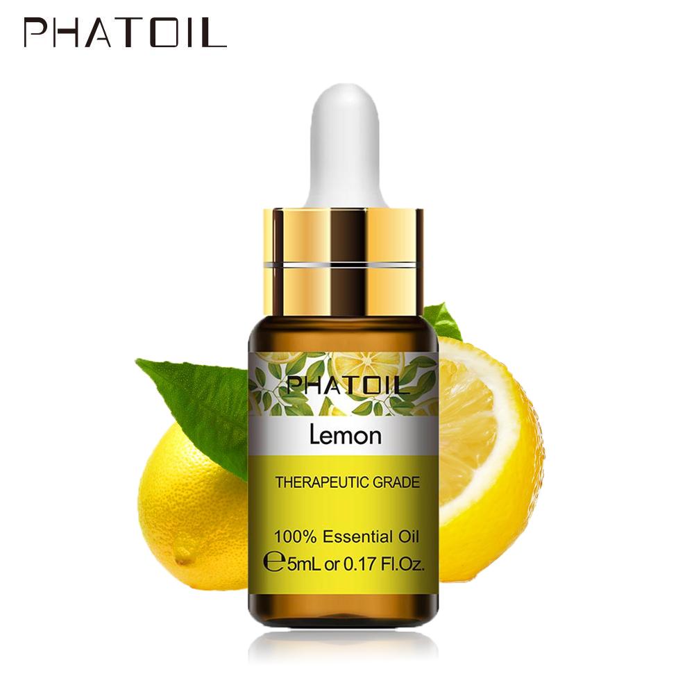 PHATOIL 5 мл/10 мл/30 мл/100 мл эфирное масло фруктов лимона для облегчения тела, повышения иммунитета, репеллента, стерилизации, диффузора свежести воздуха, фруктовых духов «сделай сам»,