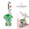 Copper Cute Frog Umbrella Pendant Beads Charms Fit For The Brand'S Diy Bracelet Women Jewelry Girlfriend Gifts