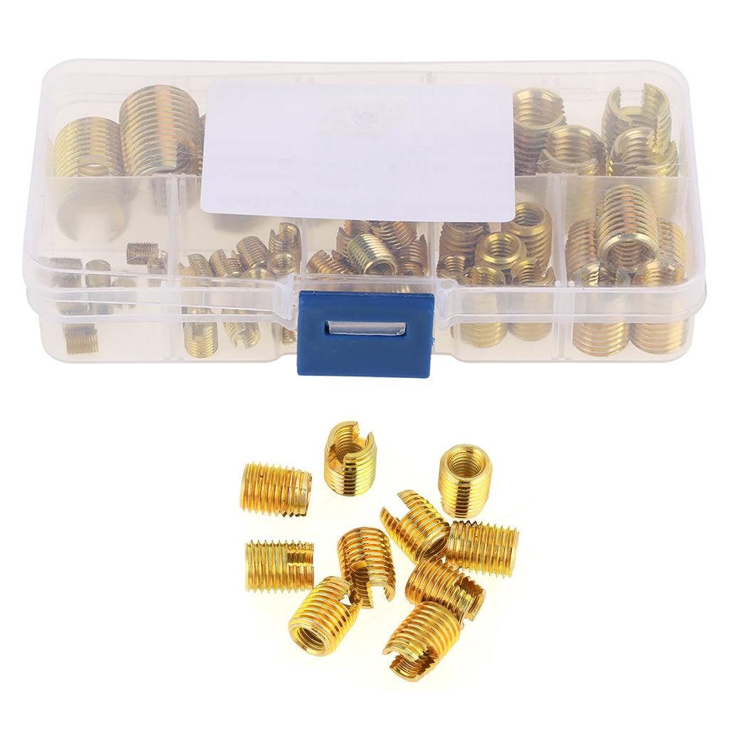 Self Tapping Insert Thread    Tool Nut Inserts with Great Strength and Stability for Metal and Plastics Processing Industry 50Pcs Brass Inserts C