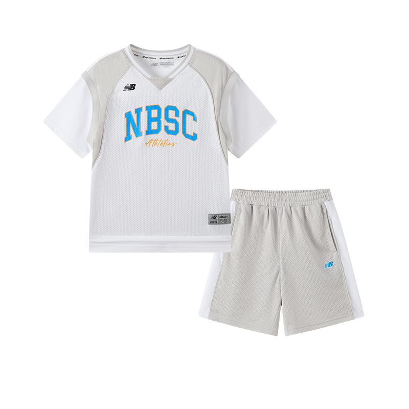 New Balance Casual Sportswear NB 2 Piece Set Light Gray Children Aged 3 7 Years Old 2SF24083-LGR