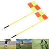 Corner Flags Set for Soccer Field with 4pcs Square Flags 4pcs 2 Section 1.5m Soccer Poles Soccer Equipment for Training Outdoor