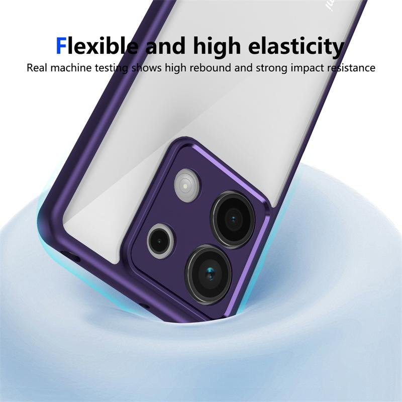 Чехол для камеры со светодиодной подсветкой, прозрачный акриловый, для Xiaomi Redmi iPhone Samsung, Xiaomi Poco X7 Pro X5 X3 M7 M6 M5 M4 F6 C75 C65 C55, чехол из силикона TPU