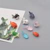 10pcs/set Resin Colored Goldfish Shark Marine Animal Series Ornament Pendant DIY Homemade Earrings Keychain Accessories