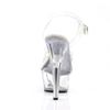 2025 new one-word strap transparent crystal heel super high heel Internet celebrity thin heel high heel sandals women