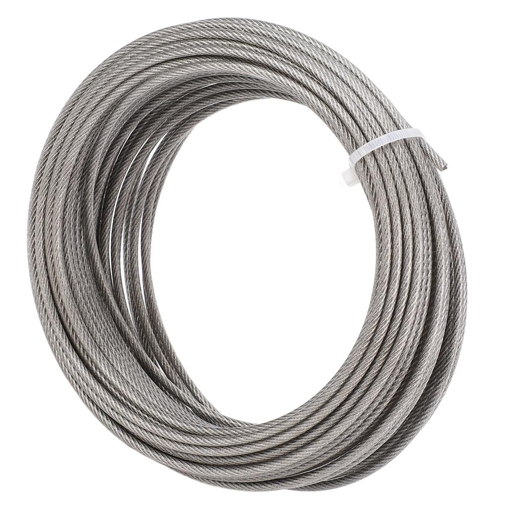 Wire Rope Kit 66ft Length 3mm Diameter 304 Stainless Steel Wire Turnbuckle Lock Kit for Garden