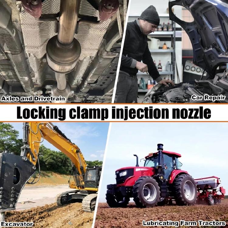 Grease Dispensing Injection Tool, 90 Degree Needle Nozzle Coupler for Mechanical Fittings Workshop Use Hard Reach Areas