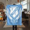 FC Utrecht Printed Flannel Blanket, soft throw for bedroom sofa, washable,soccer fan merchandise, great gift.