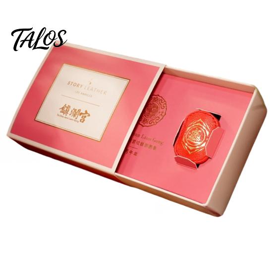 Chinese Culture Collectible Golden Turtle Feng Shui Ornament with Faux Leather Sleeve, Handmade Prosperity Wealth Talisman for Luck And Prosperity,