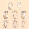Adjustable Toe Rings Set - 8 European & American Styles, 8-Shaped and Arrow Designs for Women, Beach & Pinky Wear