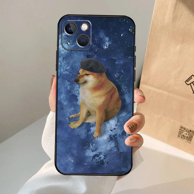 Смешной чехол с собакой Cheems Doge для iPhone 16 15 14 13 11 12 Pro Max XS X XR Plus Задняя крышка для iPhone 16 15 14 12 13 Mini
