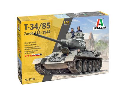 Italeri Масштаб Вторая мировая война Советский Завод Красное Пластиковая модель IT6758 1/35 Танк Т-34/58, Нет. 112, Сормово, Кит, (танк)