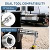 Trailer Jack Drill Adapter Kit Solid Carbon Steel Construction 1" Drive Shaft 1/2" Socket 1/4" Hex Shank for RV Travel Trailer