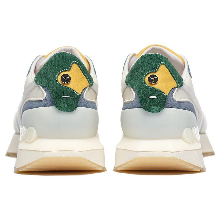 Li-Ning 1990 Zhenrong Ткань Кожа Амортизирующие Нескользящие Износостойкие Легкие Низкие Повседневные Туфли Мужские Повседневные Туфли Белые Серые ALJS057-2