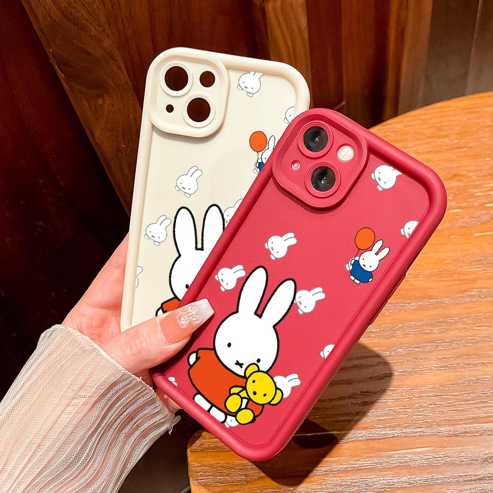 Милый чехол для телефона с рисунком мультяшного кролика для iPhone Samsung Galaxy Xiaomi Redmi POCO HUAWEI Honor, противоударный резиновый мягкий гибкий чехол