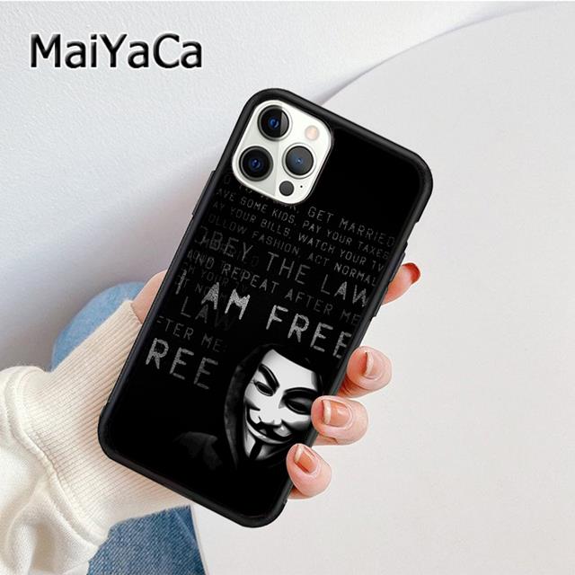 Anonymous Hacker Phone Case Cover For iPhone 17 Air 16 16e 15 plus 11 12 13 14 pro max shell  coque