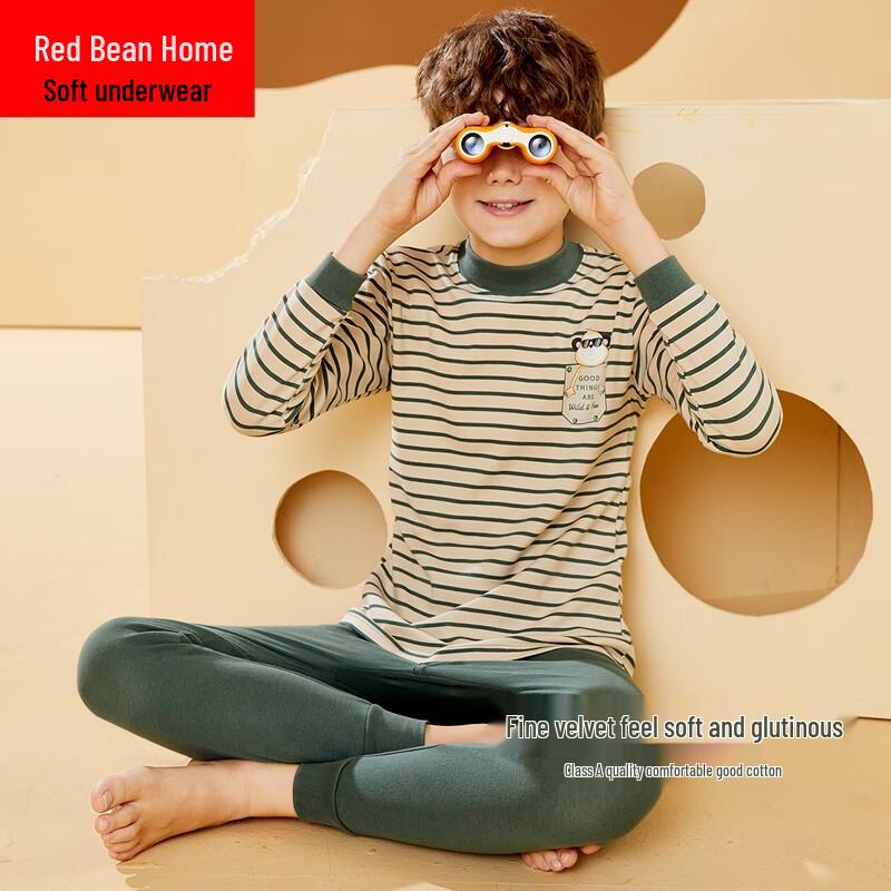 Теплый комплект нижнего белья и пижама для мальчиков Hodohome из чистого хлопка