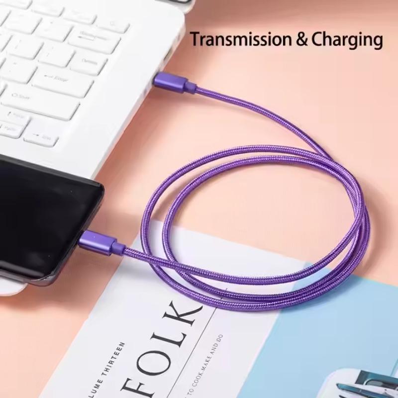 66 Вт Нейлоновый плетеный 1 м 2 м 3 м USB C Кабель для быстрой зарядки для 15 16 Pro Max Samsung S24 OPPO Кабель для зарядки