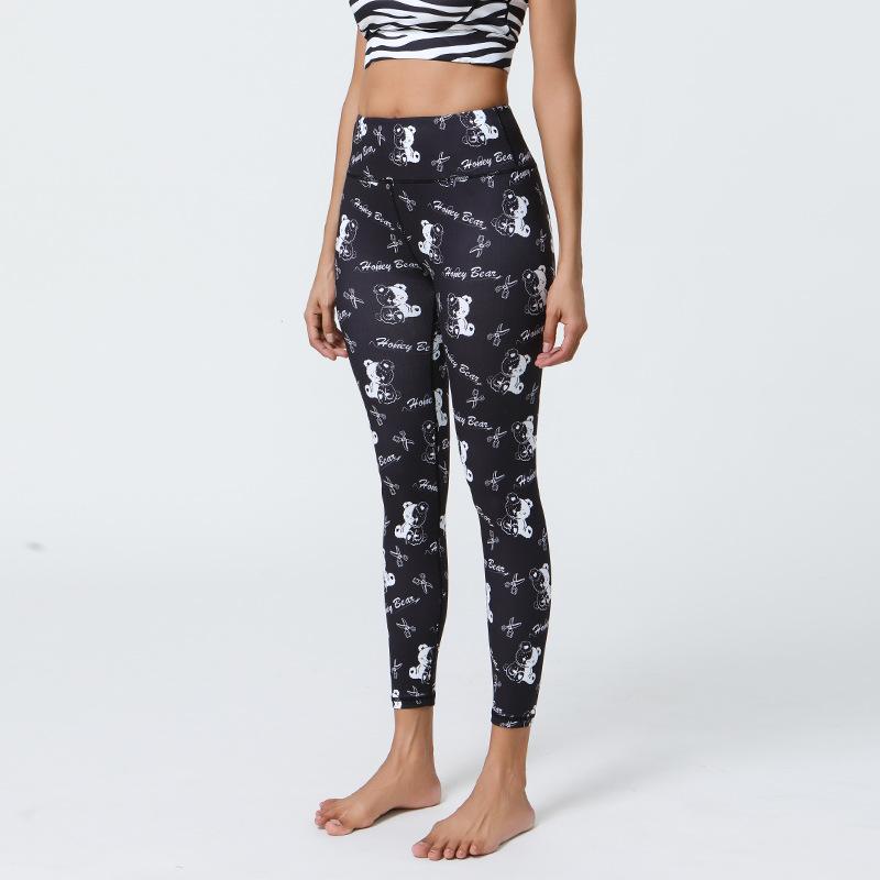 Новые леггинсы для йоги женские телесного цвета с принтом, тонкие спортивные штаны для фитнеса и йоги