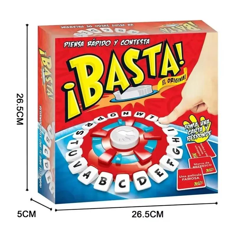 Basta Game Игра в слова Испанский Английский Словарь Доска для нажатия букв Настольная игра Быстрая семейная вечеринка Игра для взрослых Путешествия