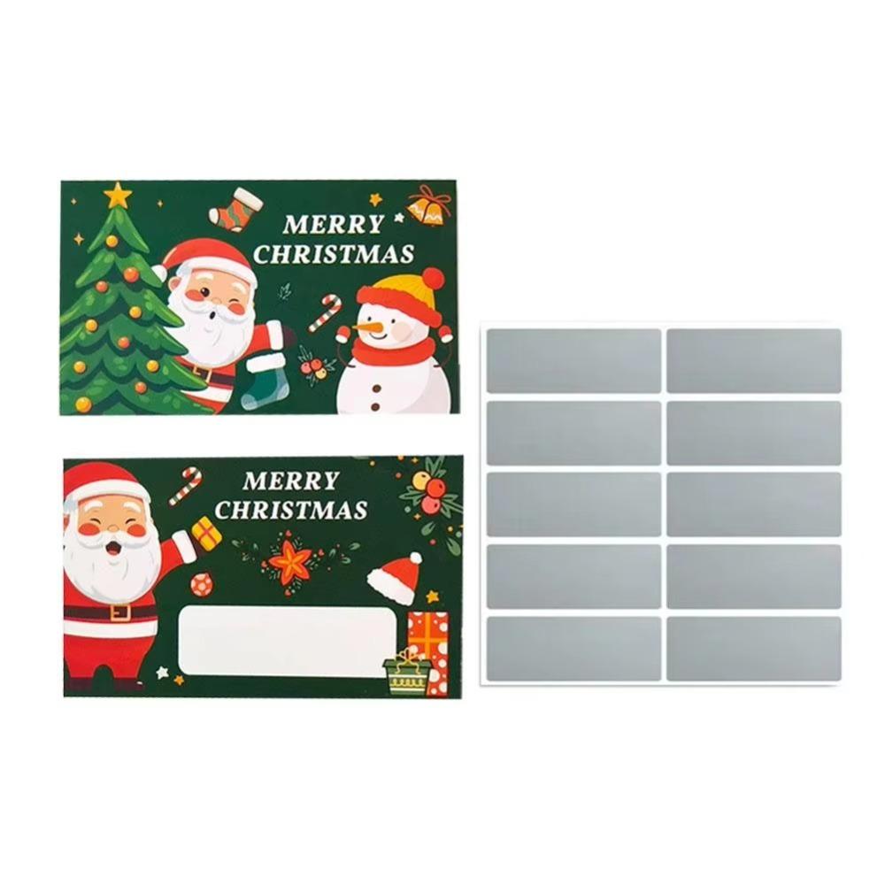 30 Set Opaque Coating Christmas Scratch Off Cards Kids Christmas Reward Cards Holiday Surprises