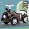 Детский игрушечный поезд с подсветкой и музыкой, под сиденьем, для хранения вещей, подарок для малышей, мальчиков и девочек, игрушечный ретро-велосипед, балансировочный автомобиль