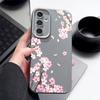 Розовые Цветы Персика Цветочный Чехол Для Samsung S26 S25 S24 Ultra S23 S22 S21 FE A15 A16 A17 A26 A35 A36 A37 A54 A55 A56 A57 5G Чехол с Текстурой Кожи