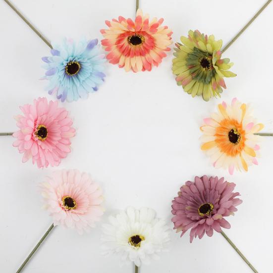 6 шт. искусственных гербер, искусственные цветы с гибким стеблем, искусственные цветы герберы для цветочной композиции, украшение свадебного стола