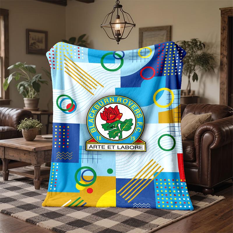 Blackburn Rovers Football Print Flannel Blanket Soft Warm Sofa Bed Throw Blanket For Home Office Bedroom
