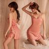 Sexy Lingerie Sexy Suspenders Silky Side Nightgown Female Cute Satin Lace-up Pajamas Female Hot Passion