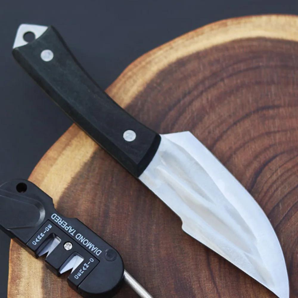 Портативная точилка для ножей Складной многофункциональный инструмент для кемпинга и выживания с точильным камнем для рыбных крючков для использования на открытом воздухе