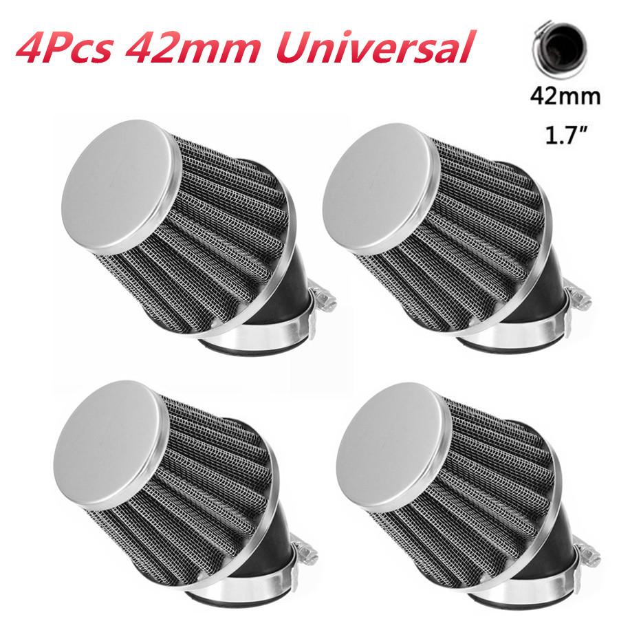 4Pcs New Motorcycle Air Filter 42mm Universal Fit For 50cc 110cc 125cc 140cc Motorcycle ATV Scooter Pit Dirt Bike