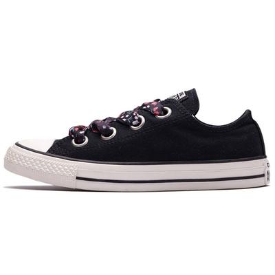Chuck Taylor All Star Большие люверсы Удобные низкие парусиновые кеды Женские кроссовки Черные 560978C