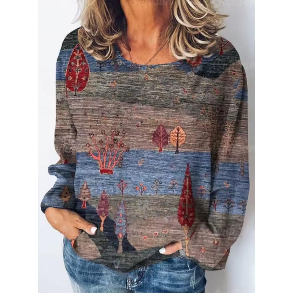 Элегантный отпуск, Просто и модно, Контраст синего и белого, Узор в тонкую полоску, Топ с 3D-принтом, Рубашка с V-образным вырезом и длинными рукавами