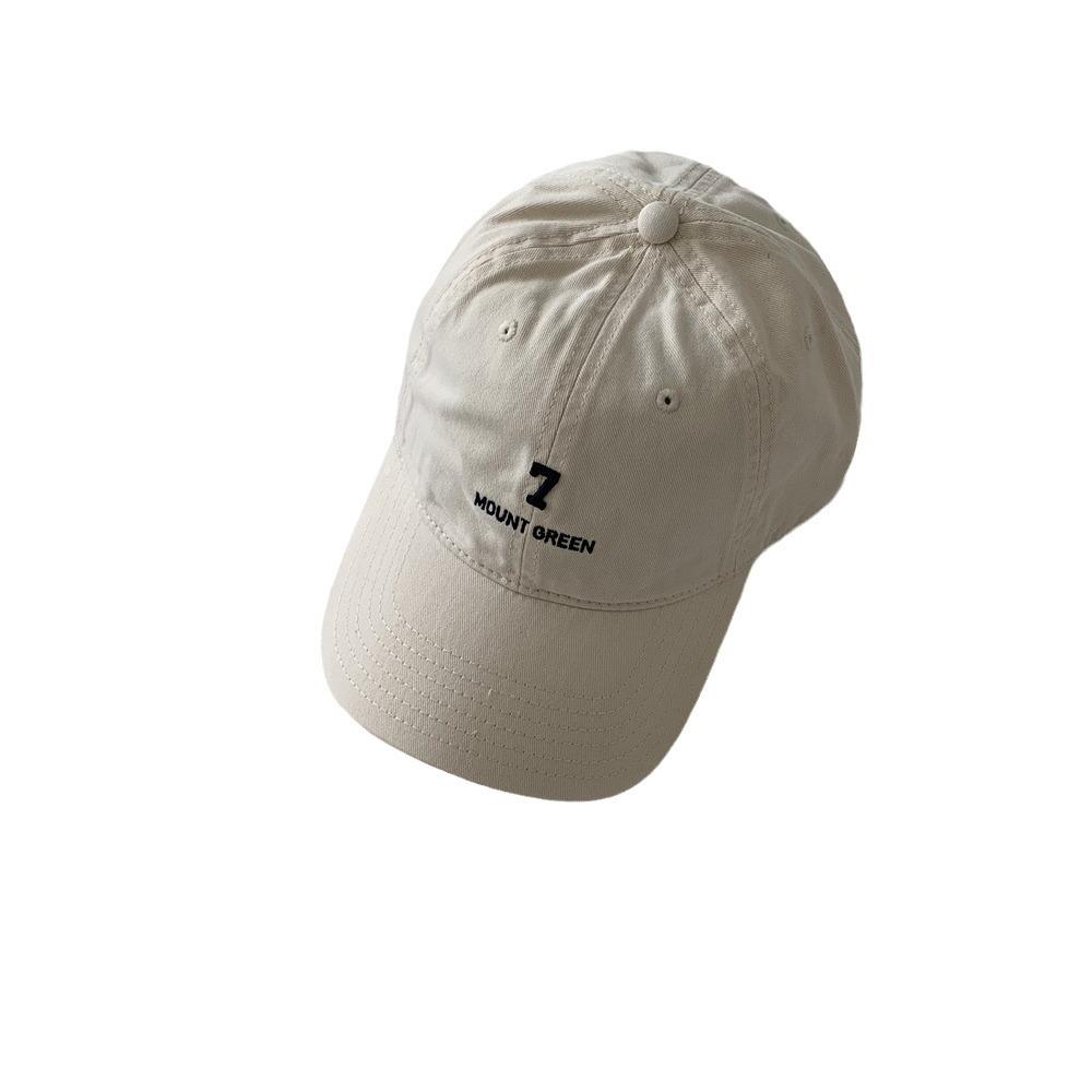 Hat Spring And Autumn Cap Men And Women Show Small Face Soft Top Embroidery 7 Washed Summer Baseball Cap Trendy Retro