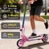 E-Scooter (6-12 Y), 6.5" Foldable Kids Scooter with Front & Rear Spring Suspension, Max Speed 16 Km/h, Range 10-12 Km, Suitable for Girls & Boys