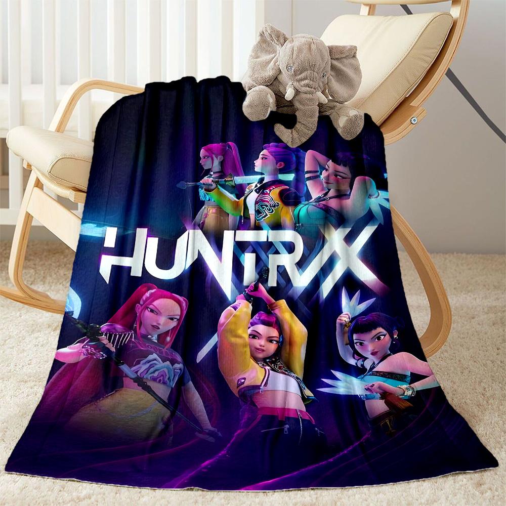 1pc Demon Hunter Girls Colors blanket Soft and Warm for Sofa Office Camping Travel Livingroom Great Gift for Friends and Family Comfortable