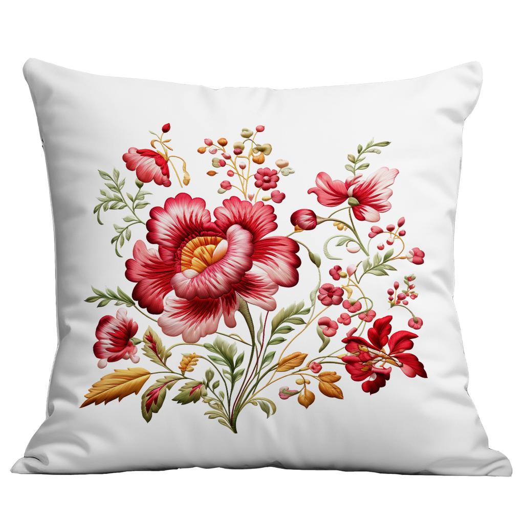 Весенняя и Летняя Наволочка с Имитацией Вышивки Цветы Домашняя Диванная Гостиная Наволочка Новый Стиль Наволочка