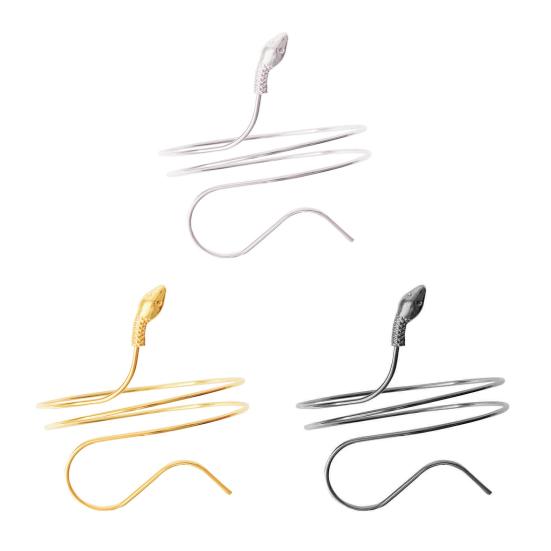 Металлический браслет на руку, спиральный браслет в виде змеи, регулируемый открытый браслет-манжета для женщин, девушек, жен, дочерей