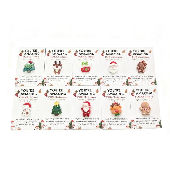 10 Pcs Christmas Pocket Hug Gifts Mini Holiday Souvenir Token with Heartwarming Cards Employee Appreciation Gifts for Coworker Employee Family Friends