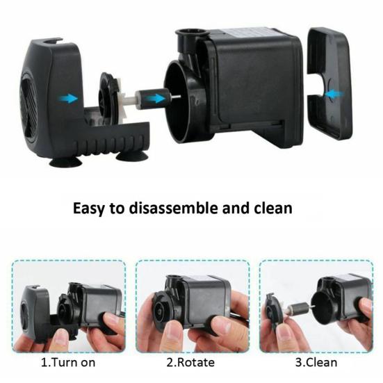 15W 800L/H 12LED Mini Fish Tank Aquarium Ponds Submersible Fountain Water Pump