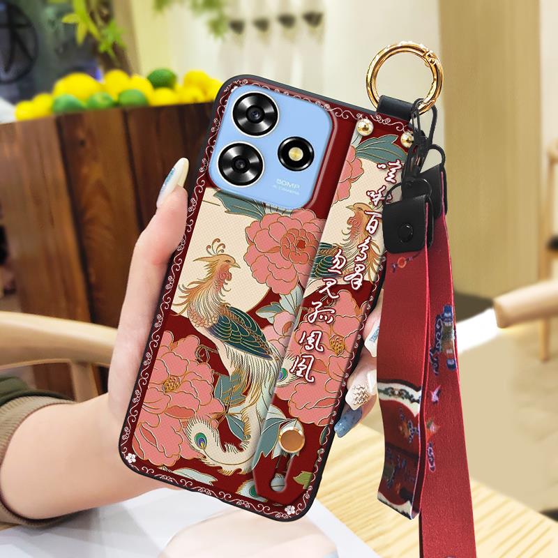 Грязеотталкивающий чехол-браслет для телефона ZTE Blade A73 4G/V50 Smart, водонепроницаемая защитная пыленепроницаемая задняя крышка со шнурком