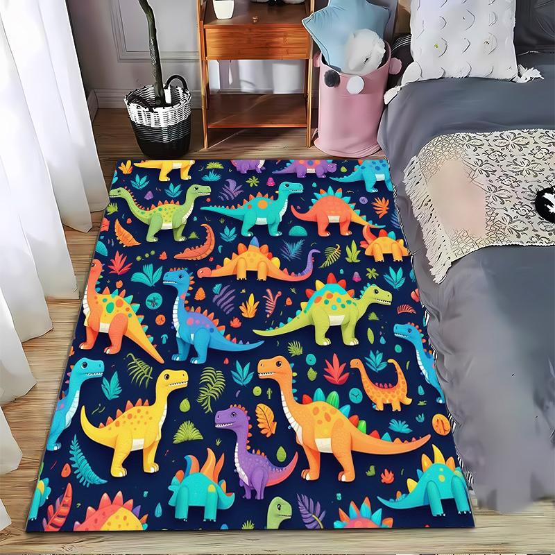 Colorful Dinosaur Designed floor mat, suitable as a non-slip mat for the living room or bedroom sofa
